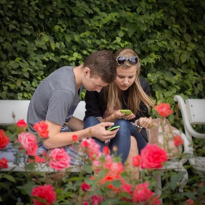 Kristy K. James - couple on cell phones